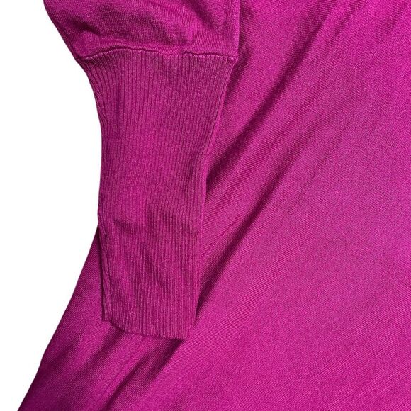 EILEEN FISHER Cashmere Blend Sweater 3/4 Sleeve Raspberry Size Medium Petite - Picture 3 of 4